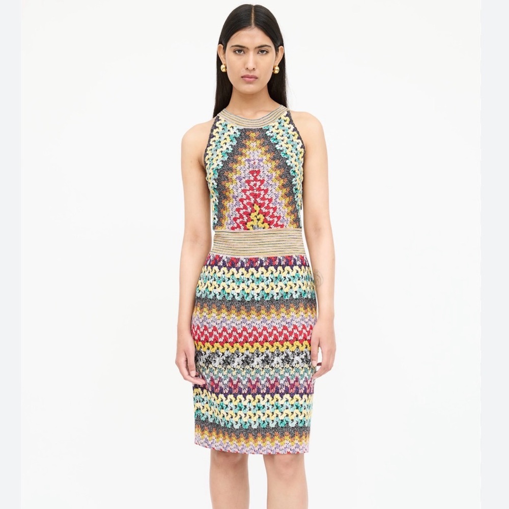 Missoni Metallic Knit Sleeveless Dress